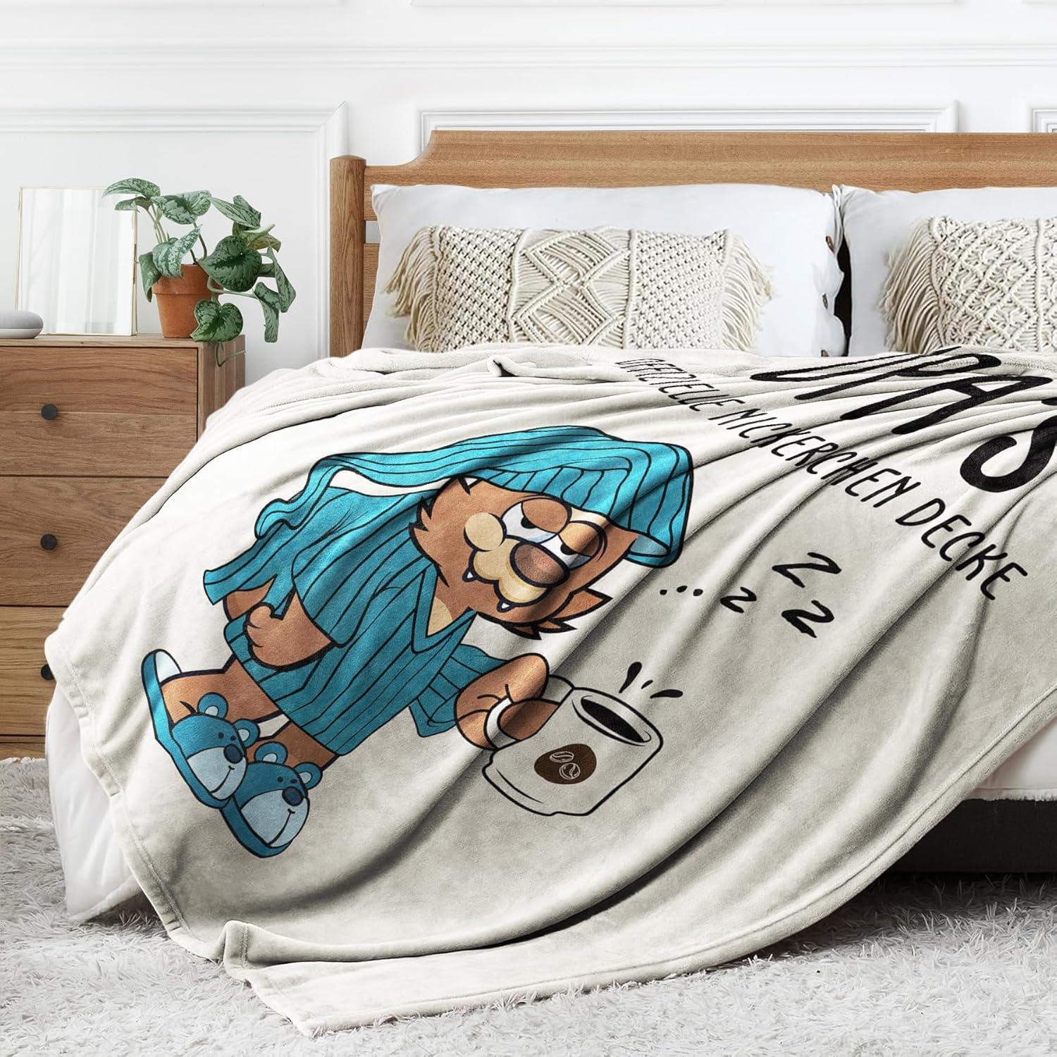 Juratar Personalisierte Flanelldecke 62x52 Zoll für Opa