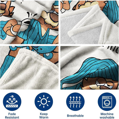 Personalisierte Opa Geschenk Flanelldecke 62x52 Zoll Weiche Vatertagsgeschenk