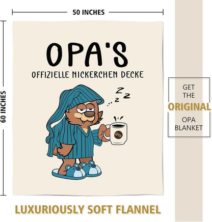 Personalisierte Flanelldecke für Opa Geburtstag Vatertagsgeschenk