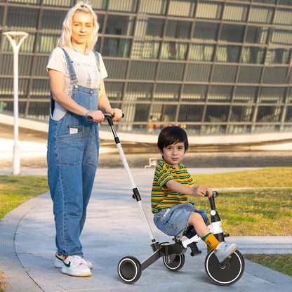 XJD 5 in 1 Dreirad Laufrad mit Schubstange Verstellbarer Sitz 1-4 Jahre