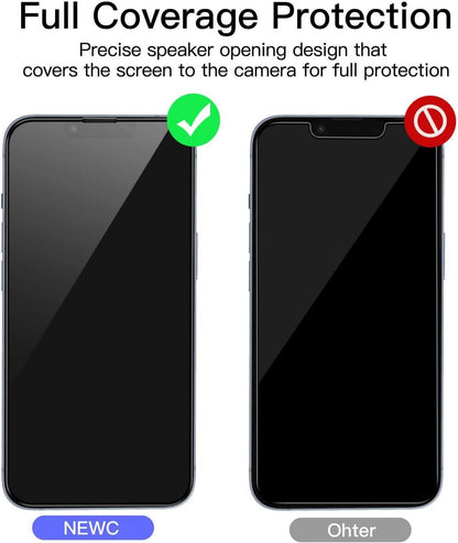 Displayschutzglas iPhone 14 13 13 Pro 6,1 Zoll (3 Stück) 9H