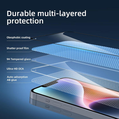 3er Set Full Screen Displayschutzglas für iPhone 14 13 Pro (6,1