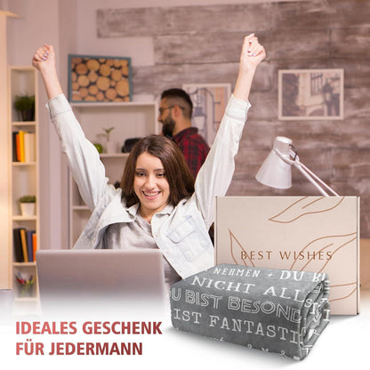Personalisierte Flanelldecke 62x52 Zoll Grau - Geschenk für