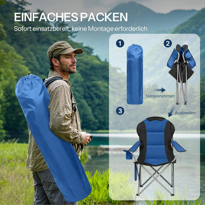 Leichter Campingstuhl klappbar für Angeln und