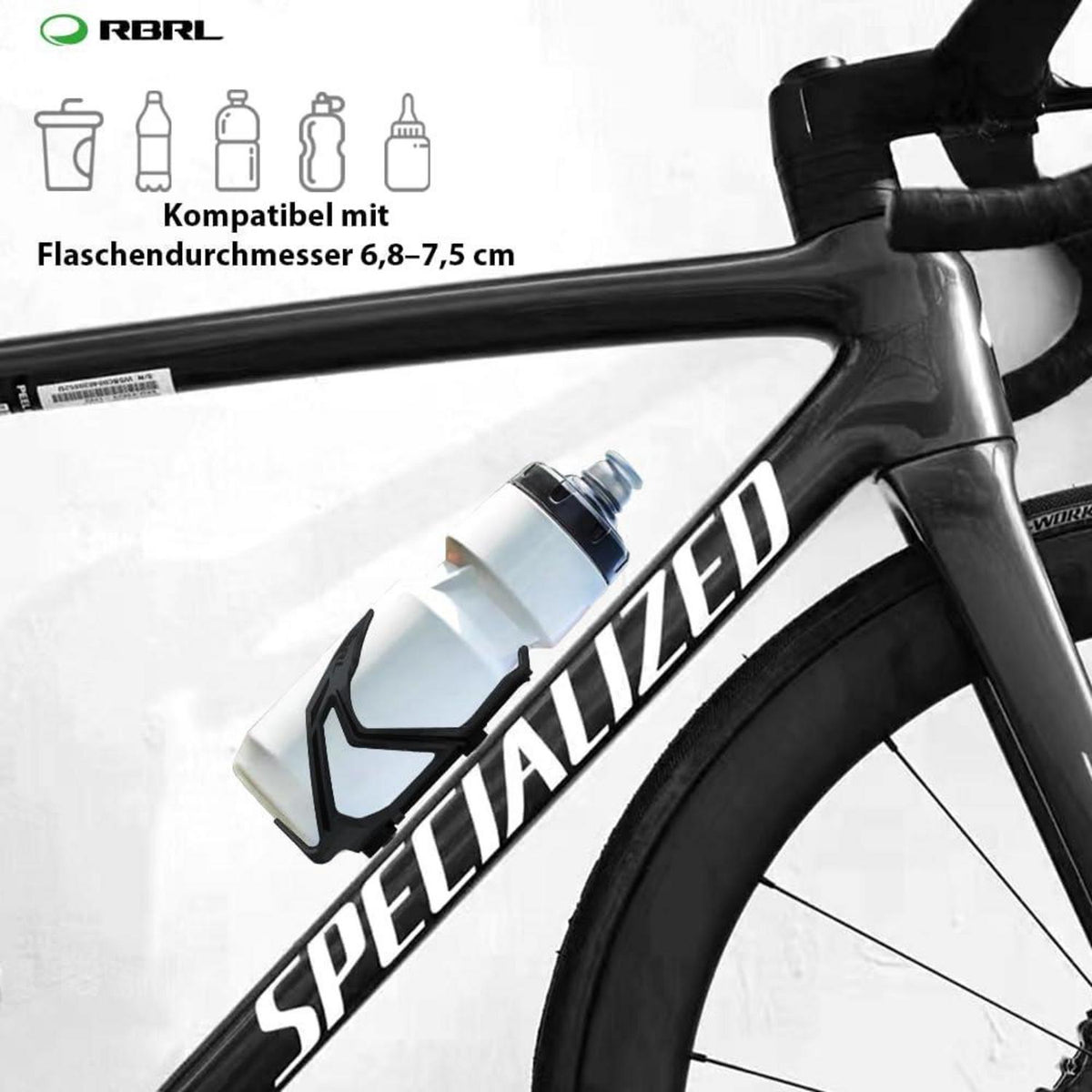 Fahrrad Flaschenhalter Getränkehalter Trinkflasche Halter Schwarz