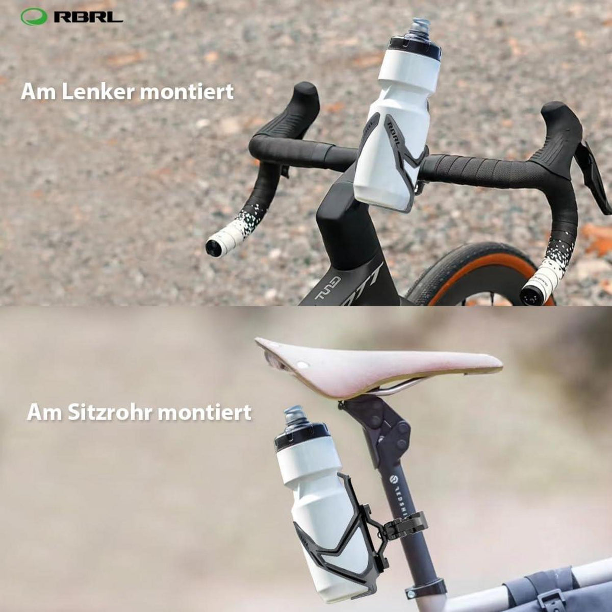 RBRL Flaschenhalter Fahrrad Trinkflasche mit Halter