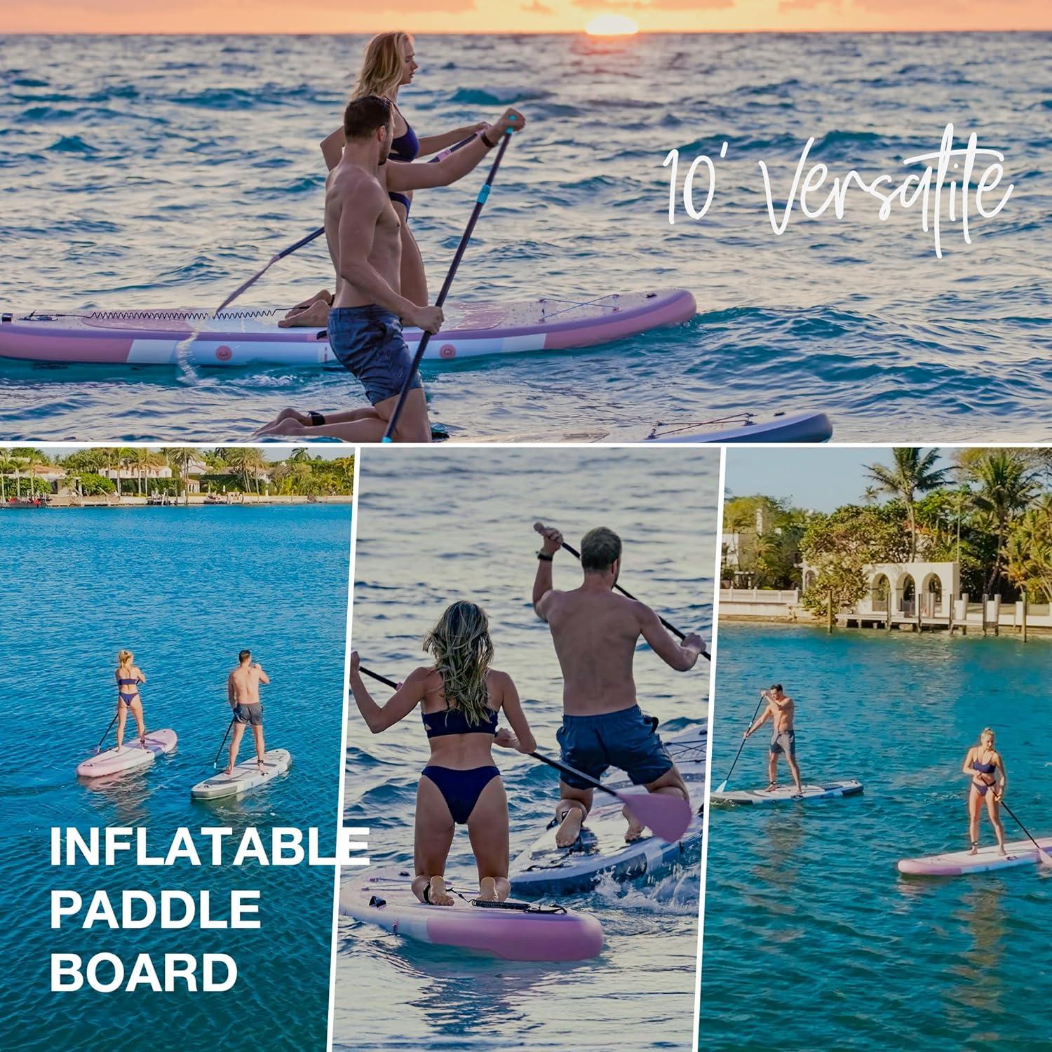 Aufblasbares Stand Up Paddling Board 305cm mit Stabilen Flossen und Zubehör - Ideal für Anfänger & Yoga on Water