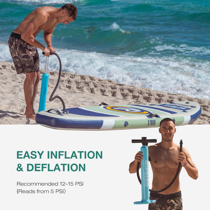 Stand Up Paddling Board 305cm Aufblasbar Stabil Flossen Zubehör Yoga