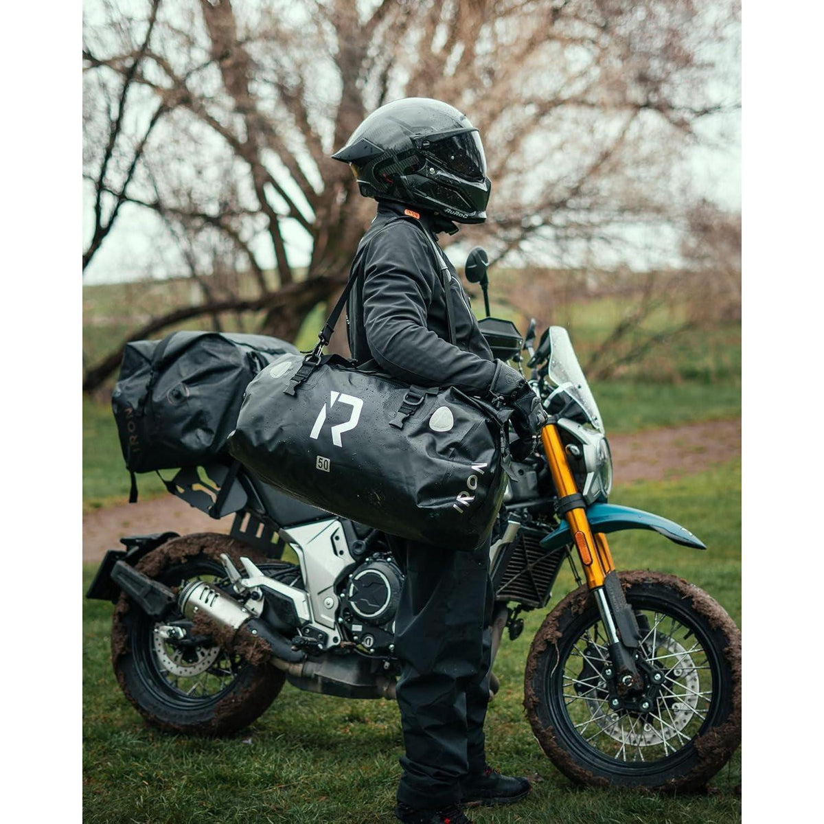 Wasserdichte Motorrad Gepäckrolle 50L – Hecktasche für Touren