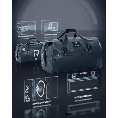 Wasserdichte Motorrad Gepäckrolle 50L – Hecktasche für Touren