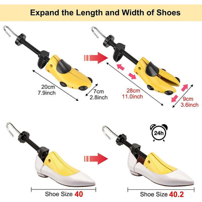 Schuhspanner Damen Herren Schuhdehner Gelb Schuhlöffel