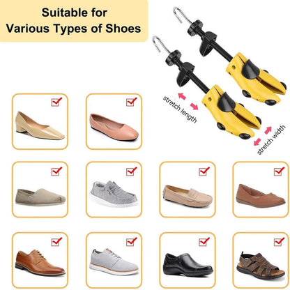 Schuhspanner Damen Herren Schuhdehner Gelb Schuhlöffel