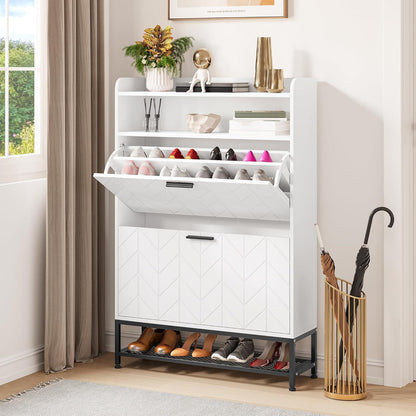 YITAHOME Schuhschrank aus Holz mit 2