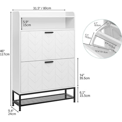 YITAHOME Schuhschrank aus Holz mit 2