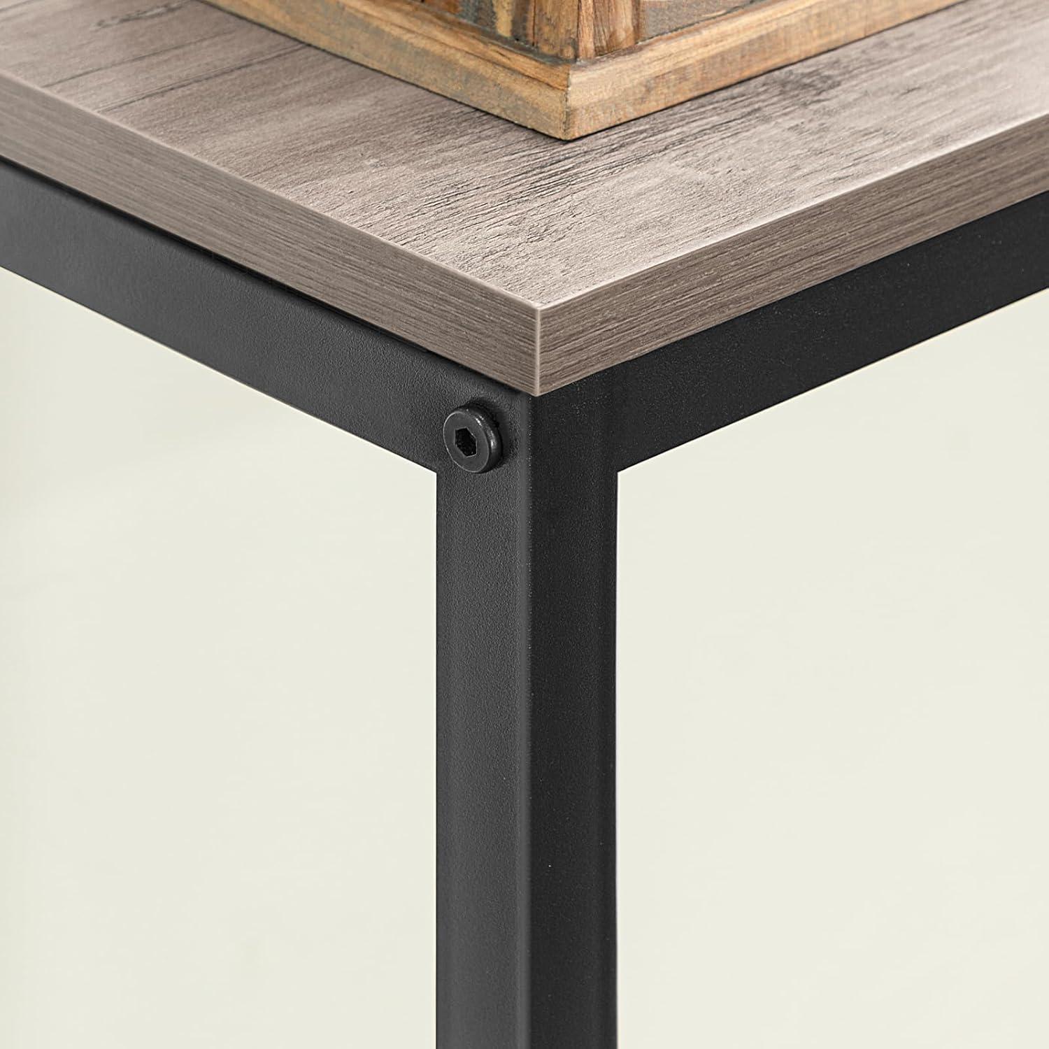Schmaler Konsolentisch mit Ladestation und USB-Anschlüssen 180 cm Grau
