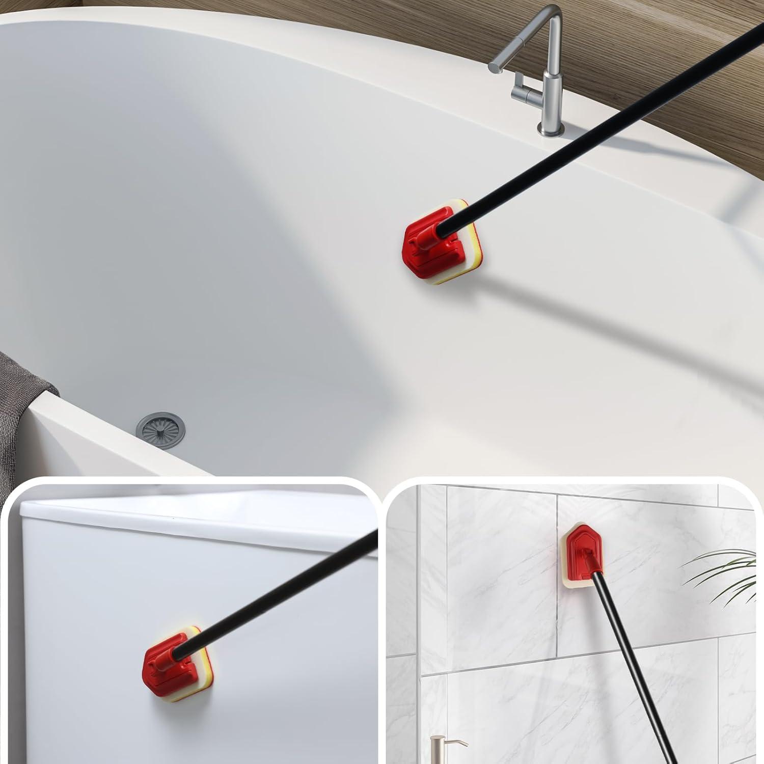 Mitclear 3-in-1 Schrubber Teleskopstange Bad Reinigungsset