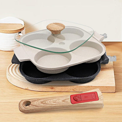 Spiegeleipfanne 21 cm mit abnehmbarem Griff und Deckel, Pancake Pfanne