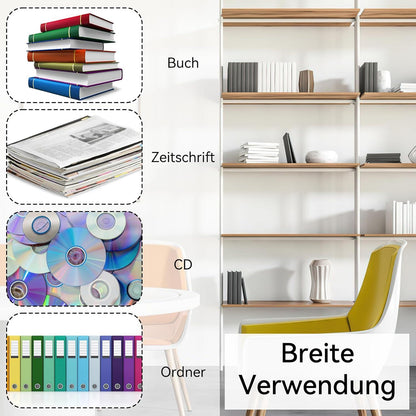 Transparente Acryl Buchstütze 2er Pack 80x70x130mm für Bücher Magazin DVD