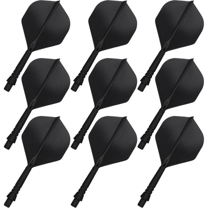 CyeeLife 2-In-1 Dart Flights und Schäfte Schwarz 9er Pack