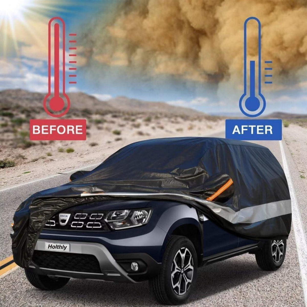 Auto Abdeckplane Renault Duster (2012-2024) Wasserdicht & Atmungsaktiv
