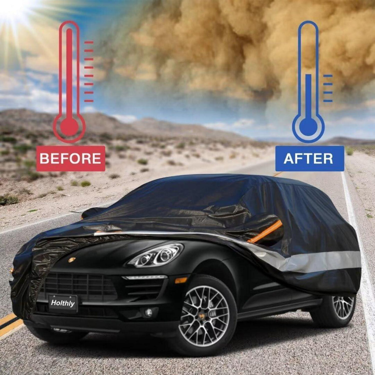 Auto Abdeckplane Porsche Macan (2014-2024) – Wasserdicht & Atmungsaktiv