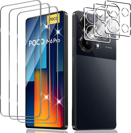 3 Stück Wayneer Schutzfolie 9H Härte für Xiaomi POCO M6 Pro Panzerglas