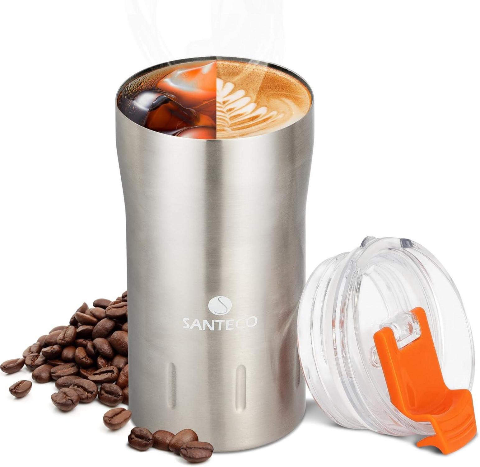 Thermobecher 350ml Kaffeebecher to go Edelstahl isoliert 8h