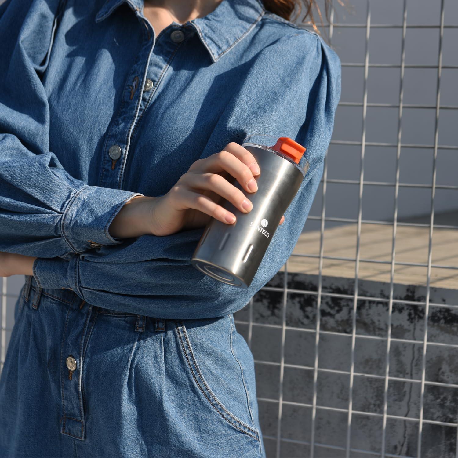 Thermobecher 350ml Edelstahl Doppelwandig Isoliert Auslaufsicher