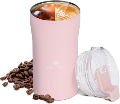 Isolierter Thermobecher 350ml doppelwandig aus Edelstahl Rosa
