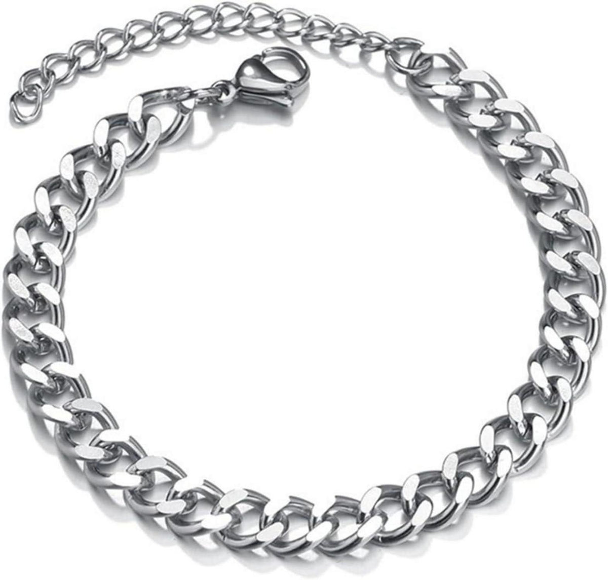 Edelstahl Kandare Armband 3/5/7MM HipHop Rapper 18+5CM