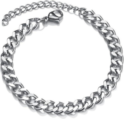 Edelstahl Kandare Armband 3/5/7MM HipHop Rapper 18+5CM
