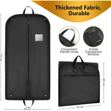 Kleidersack 2er-Set mit Schuhbeutel, 110x60cm, Schwarz