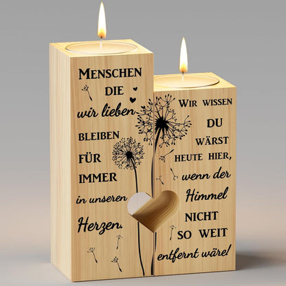 Trauergeschenk Herzförmiger Kerzenhalter Erinnerungslicht in Herzform