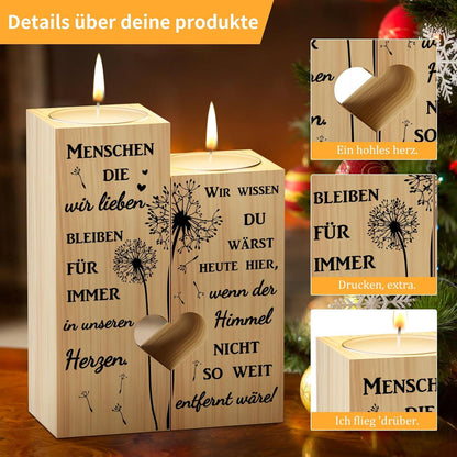 Trauergeschenk Herzförmiger Kerzenhalter Erinnerungslicht in Herzform