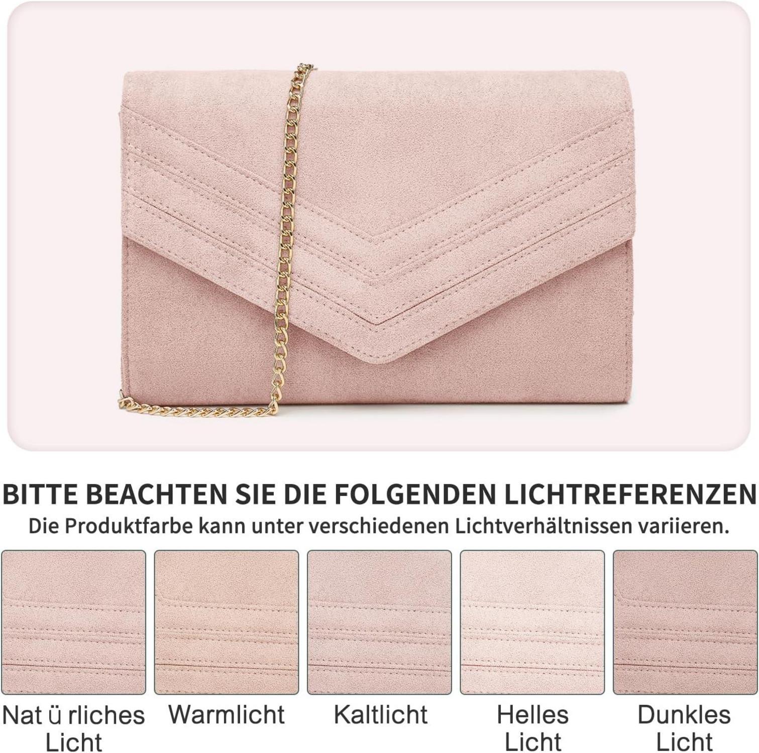 Miss Lulu Damen Clutch Abendtasche mit Kette - Elegant und vielseitig