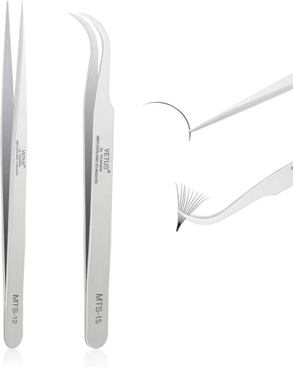 Professionelle Pinzetten Set Wimpernverlängerung Edelstahl Obeyalash