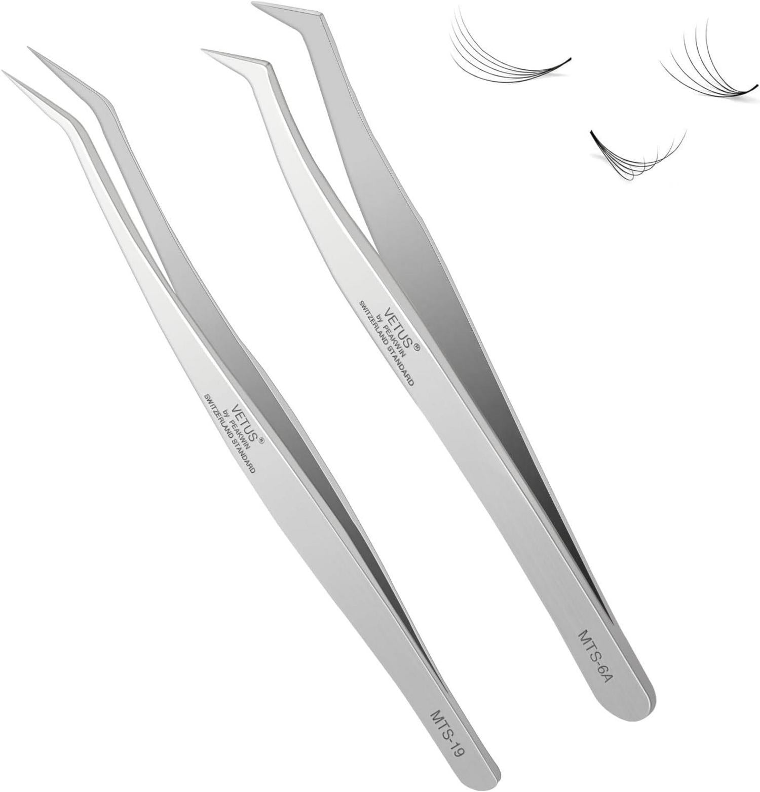 Professionelle Wimpernverlängerung Pinzette Set Edelstahl Obeyalash
