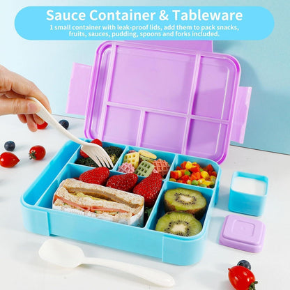 Brotdose Kinder mit Fächern 1330ml Auslaufsicher Lunchbox