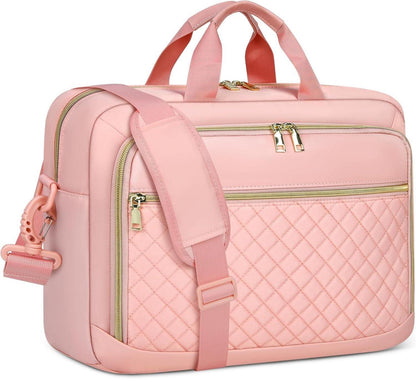 Laptoptasche 17,3 Zoll Damen Business Notebook Umhängetasche Rosa