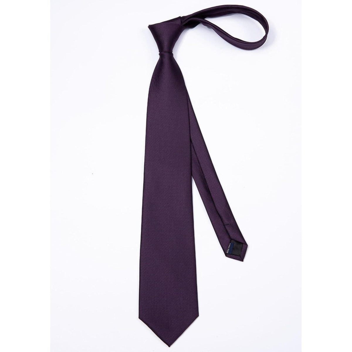 Krawatten-Set Herren Dunkellila mit Einstecktuch | Business & Hochzeit