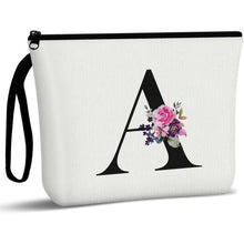 Canvas Kosmetiktasche Damen Regenbogen Blumenmuster