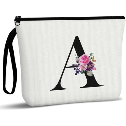 Canvas Kosmetiktasche Damen Regenbogen Blumenmuster