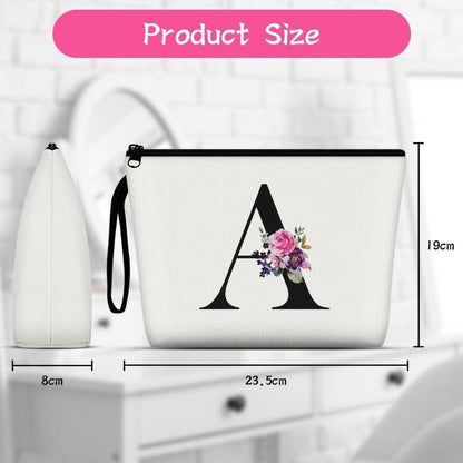 Canvas Kosmetiktasche Damen Regenbogen Blumenmuster
