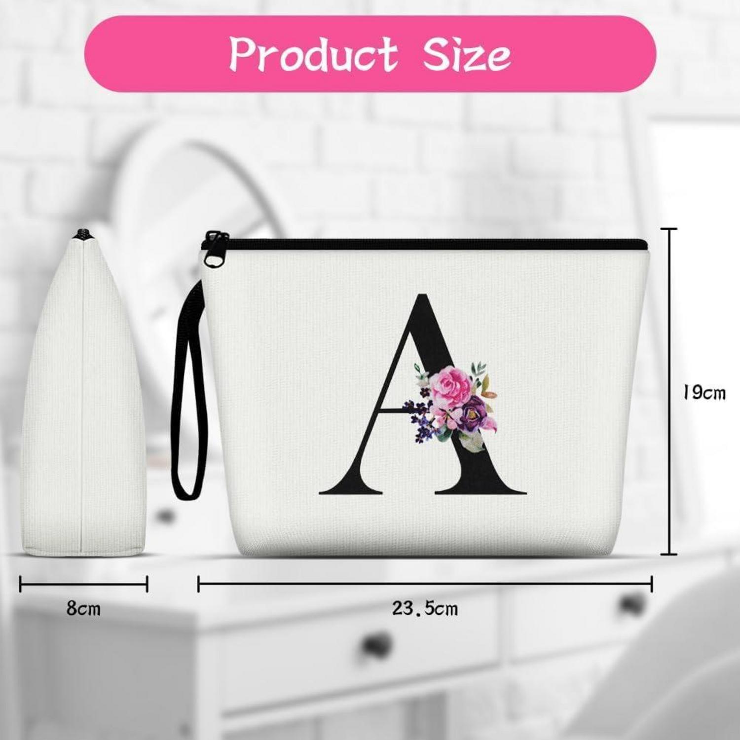 Canvas Kosmetiktasche Damen Regenbogen Blumenmuster
