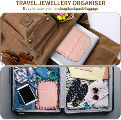Schmuck Organizer Tasche Reise Schmuckaufbewahrung Uhren Ohrring Ringe Armbänder
