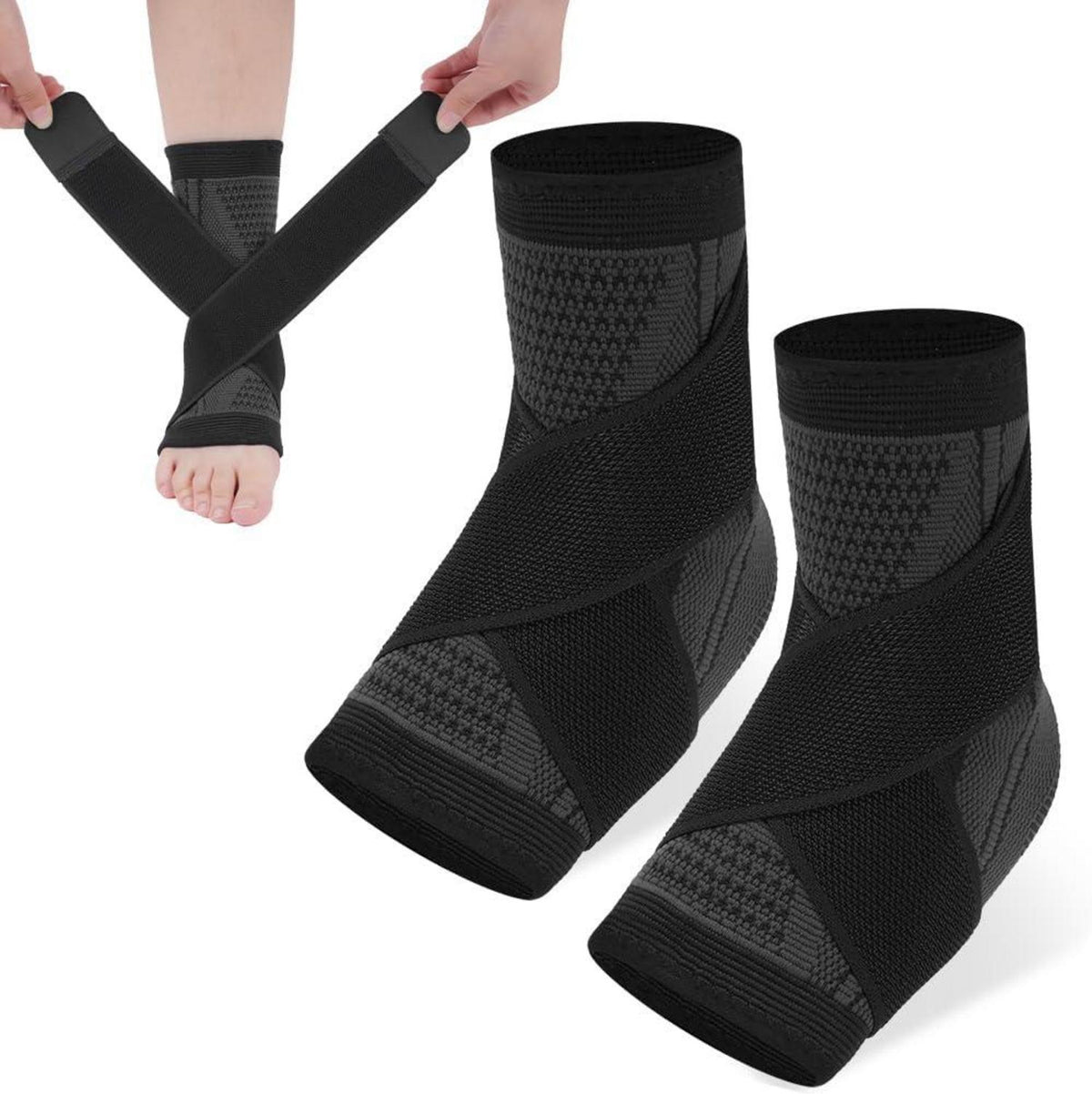 Knöchelbandage 2er-Pack Atmungsaktiv Flexibel Schmerzlindernd