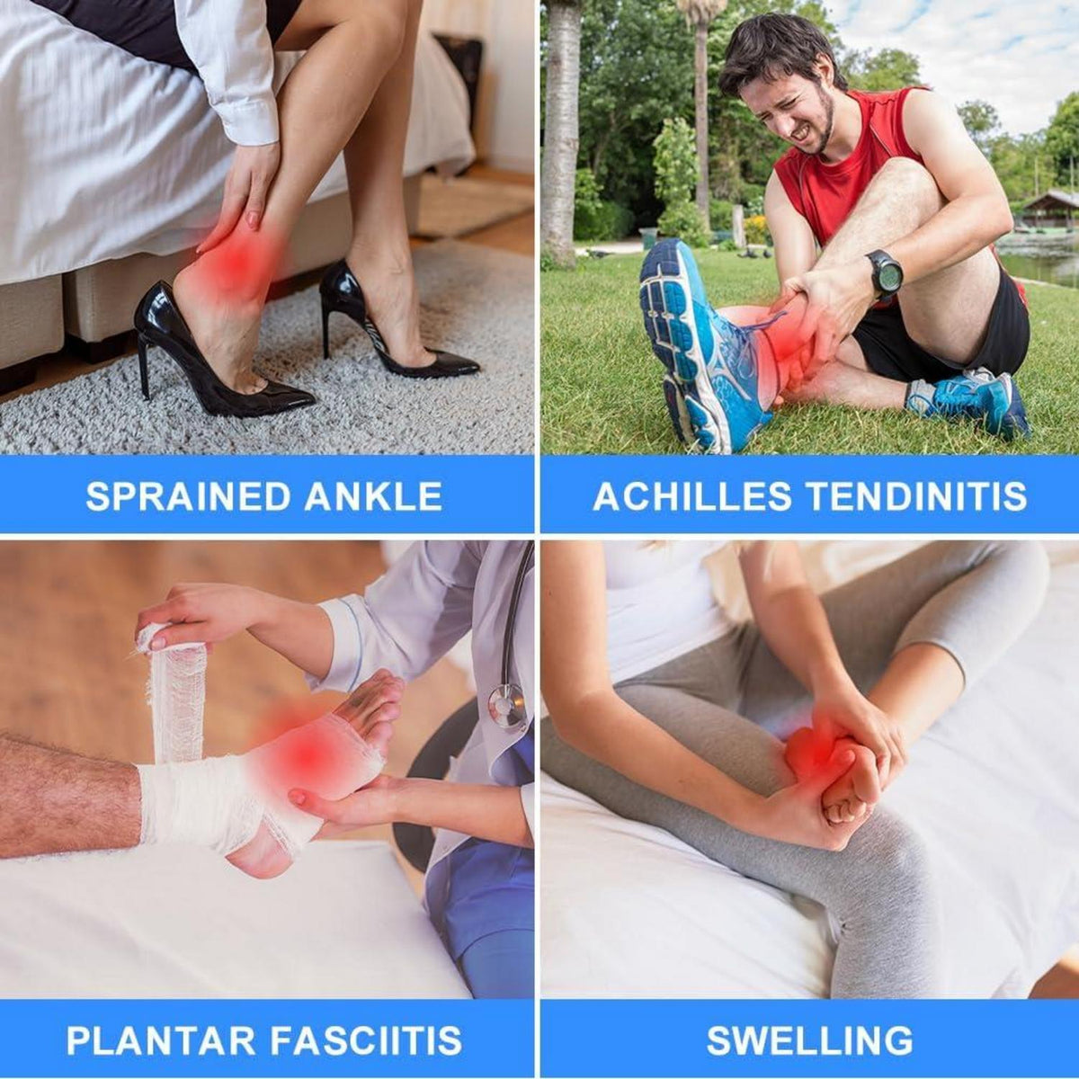ACWOO Sprunggelenkbandage 2er Pack Atmungsaktiv Einstellbare Knöchelbandage
