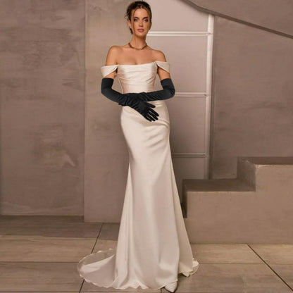 Elegante lange Satin-Handschuhe für Damen