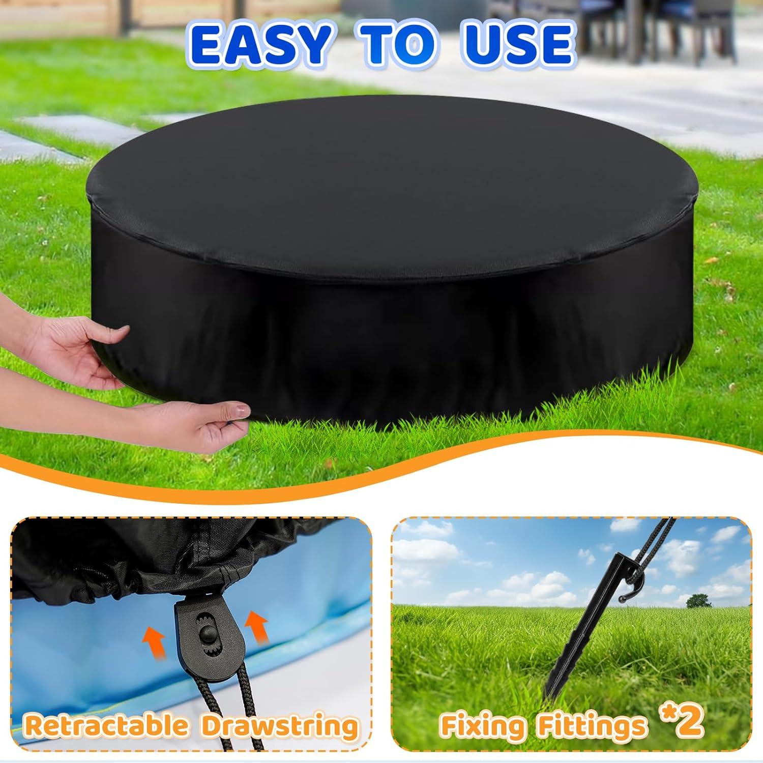 COZII Hundepool Abdeckung 80x20cm Wasserdicht Staubschutz Schwimmbadabdeckung