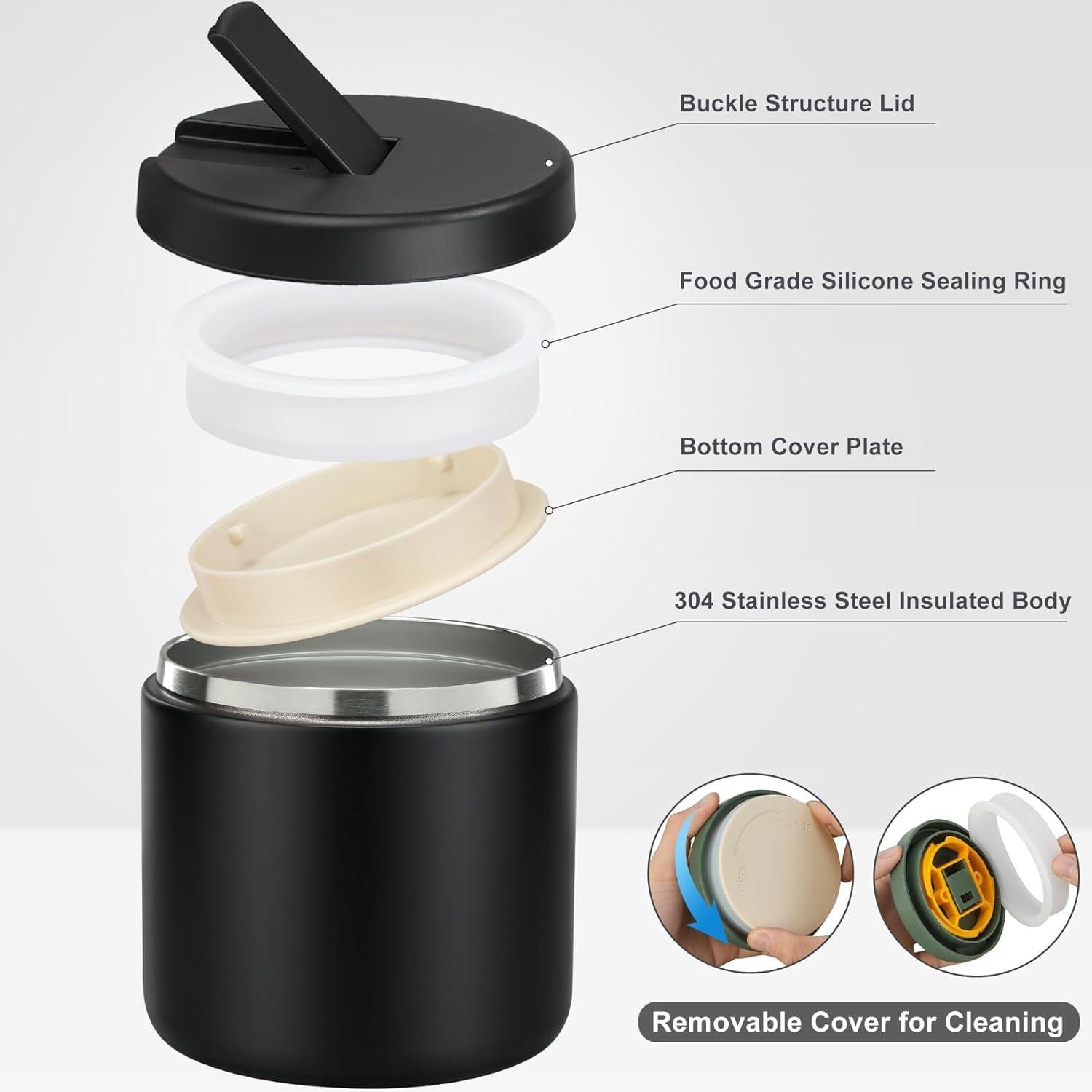 Thermobehälter 560ml Edelstahl Kinder Lunchbox auslaufsicher Weithals